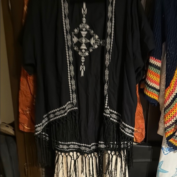 Maurices Tops - Maurices Black Tunic with Silver Embellishments